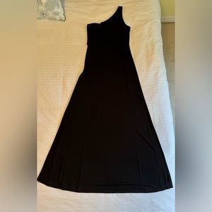 Ralph Lauren one shoulder crepe maxi dress